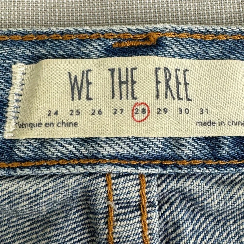 We the free distressed denim mini‎ skirt